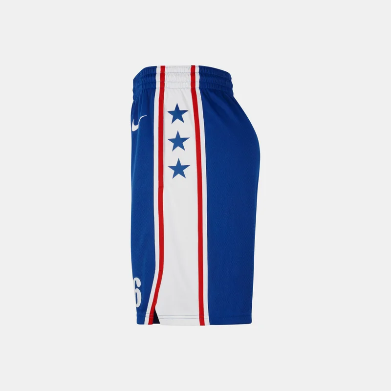 Nike Blue Men's NBA Philadelphia 76ers Icon Edition Replica Swingman Basketball Shorts for Men | Best Price UAE